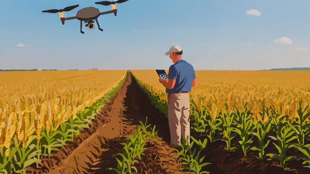 Drone Over Crops